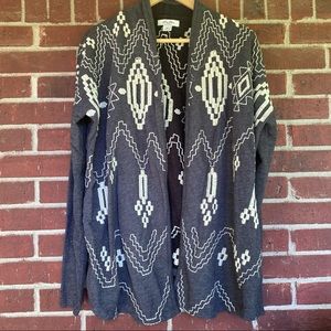 Lucky Bliss Medium Gray Women Cardigan